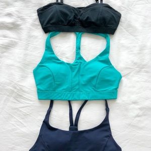 X3 Lululemon Cute Sports Bra Black / Green / Navy